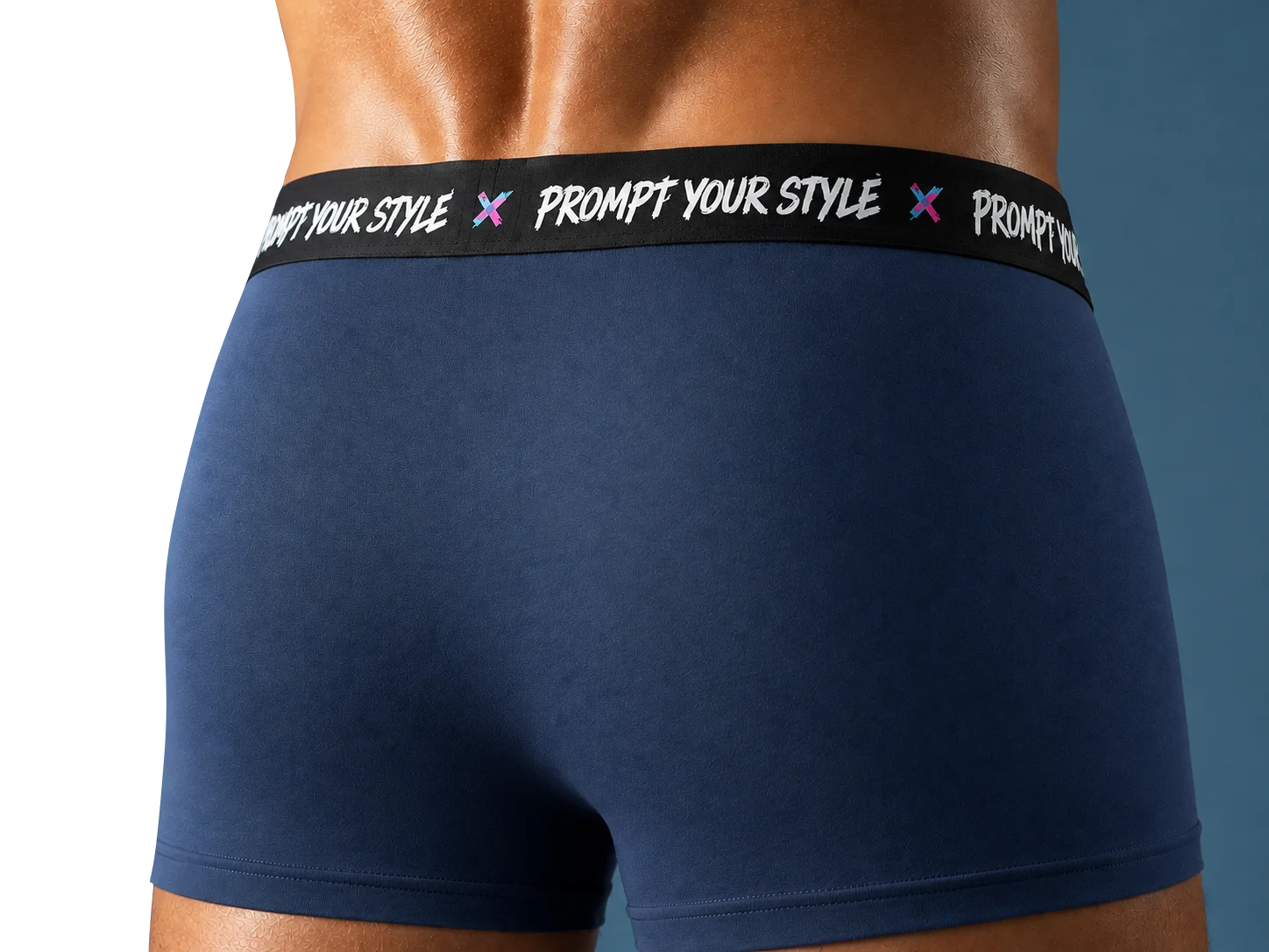GenStyle Boxershorts Rückansicht mit PROMPT YOUR STYLE Bund
